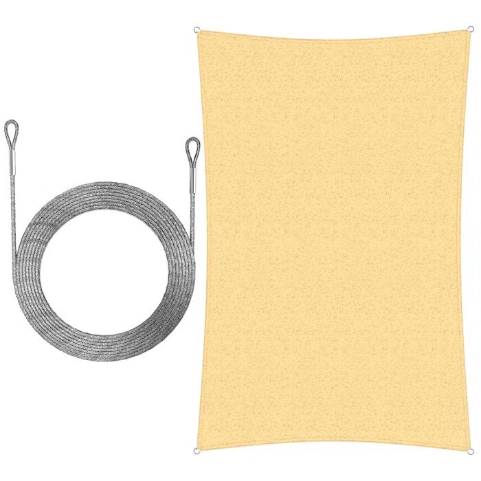 ColourTree Waterproof 7' x 12' Rectangle Shade Sail