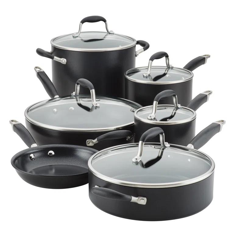 Anolon Anolon Advanced Home Hard Anodized Nonstick Cookware Set, 11 Piece