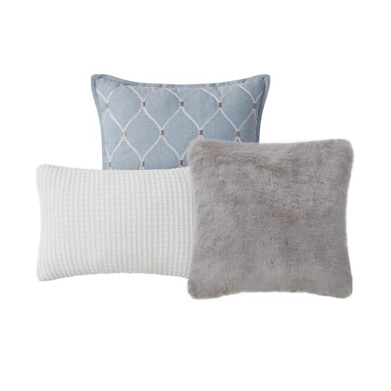 Florence Embroidered Reversible Throw Pillow