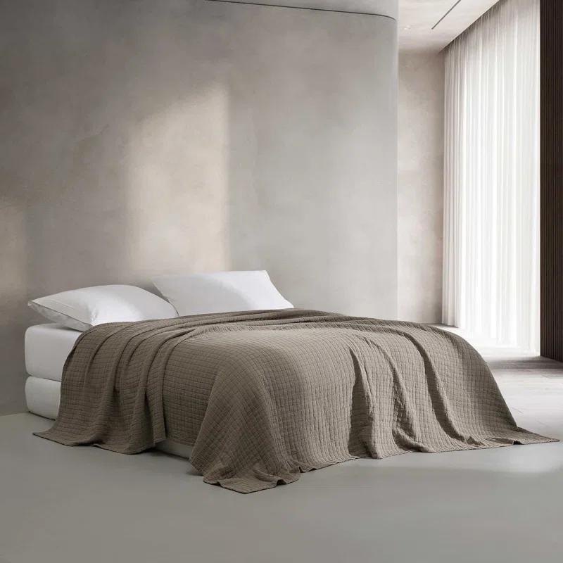 Calvin Klein Essential Solid Reversible Cotton Coverlet