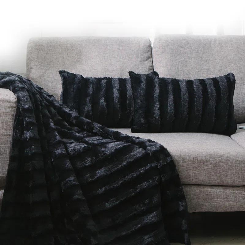 Faux Fur Throw Pillow (Set of 2)