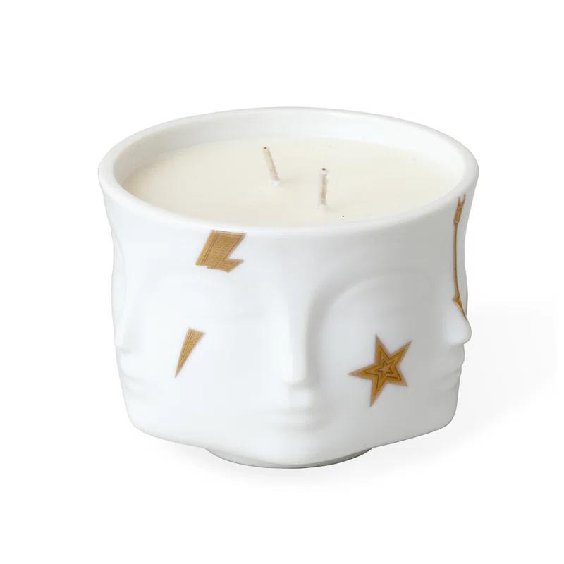 Muse Gilded Scented Designer Candle with Ceramic Holder