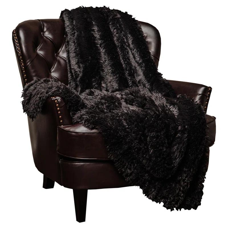 Chanasya Shaggy Shaggy Super Elegent Sherpa Long Fur Throw