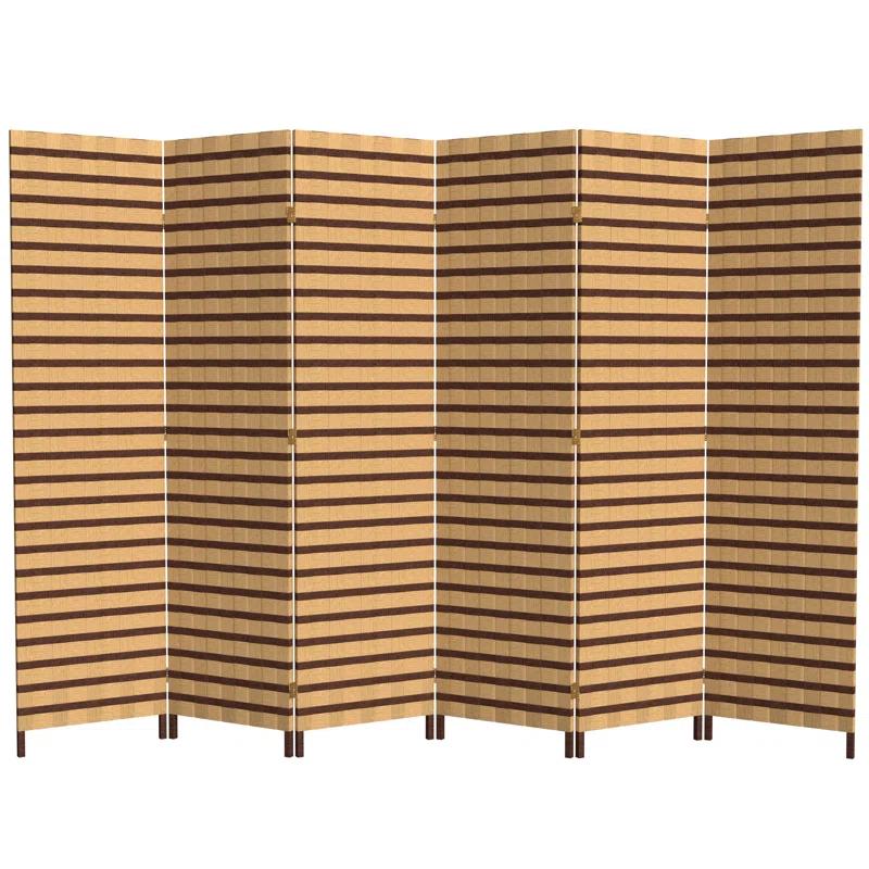 Oriental Furniture 6 ft. Tall Two Tone Natural Fiber Room Divider