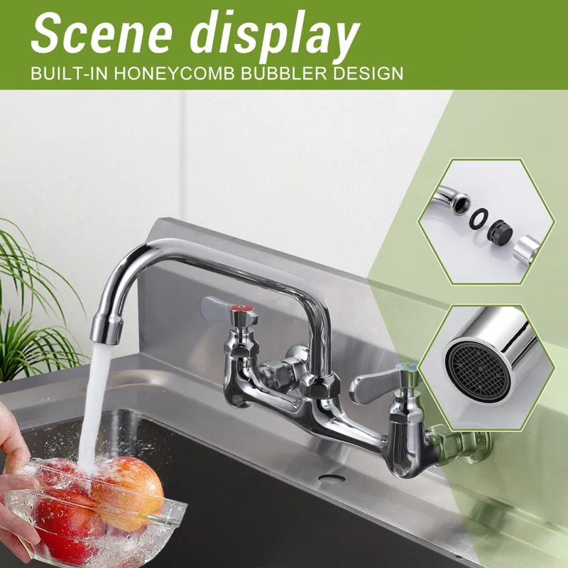 8" Faucet Swing Spout Replacement In Polished Chrome-G3/4 Internal Thread