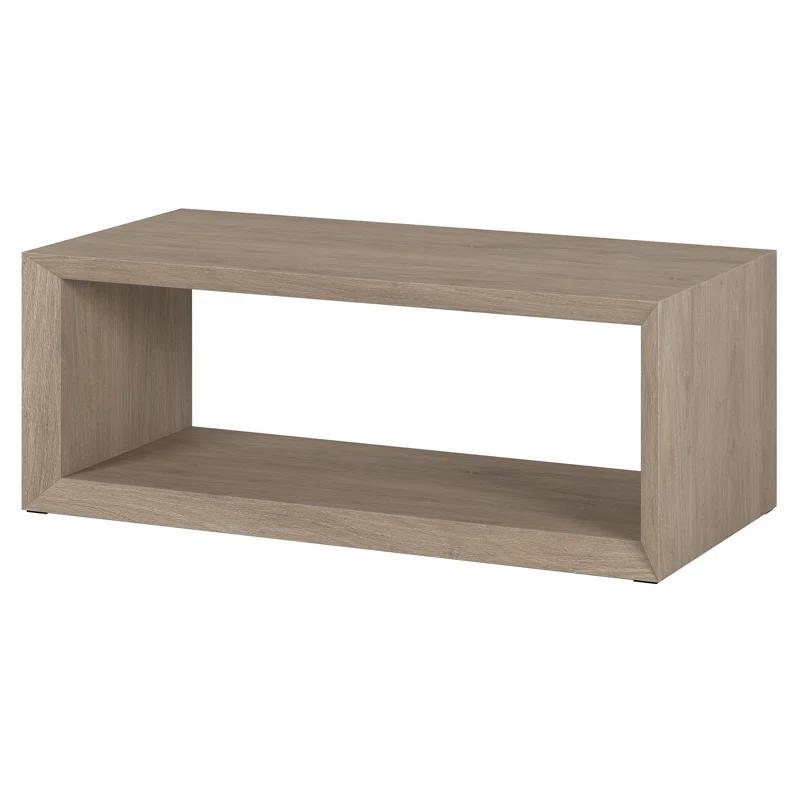 Foxtrot Faux Wood Coffee Table With Shelf