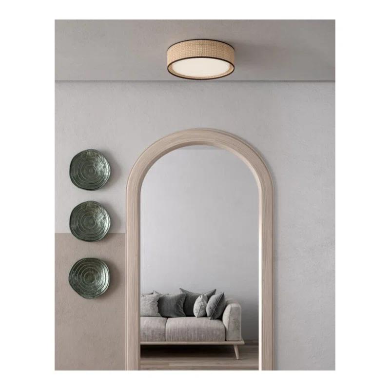 Lyla Rattan LED Flush Mount