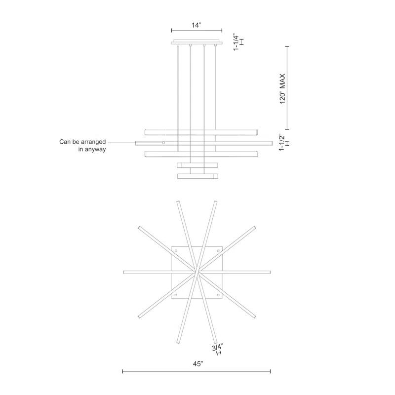 Kuzco Lighting Vega 5 - Light LED Kitchen Island Pendant