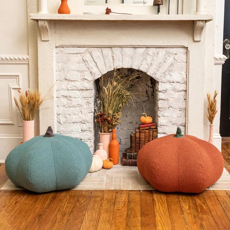 Kelsey 29.5" Wide Round Pouf Ottoman