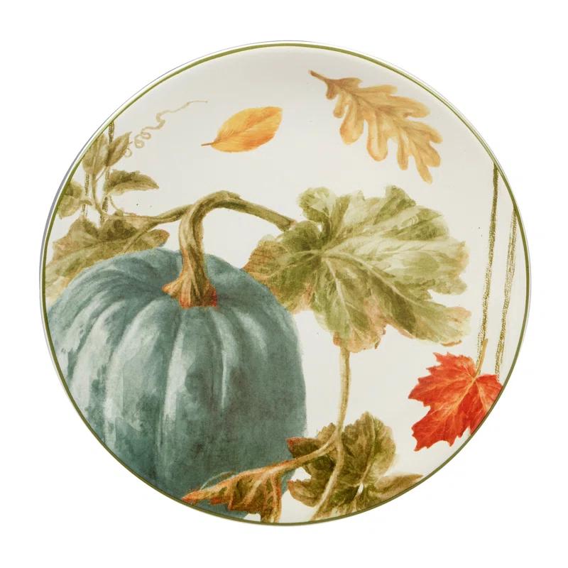 Certified International Autumn Harvest Set Of 4 Dessert Plate
