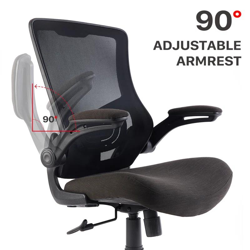 Clatina KLASIKA Ergonomic Office Desk Chair Mesh Back Flip Up Armrests Adjustable Height and Lumbar Support Swivel Chairs with Wheels