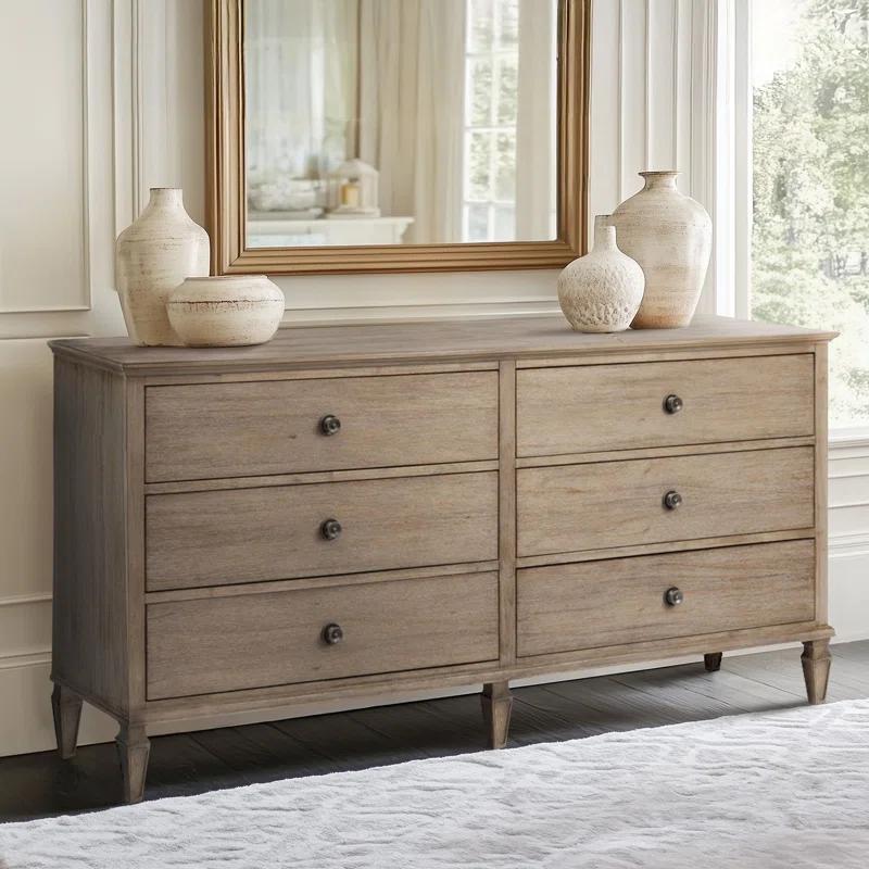 Birch Lane™ Garland 6-Drawer Double Wide Wood Dresser