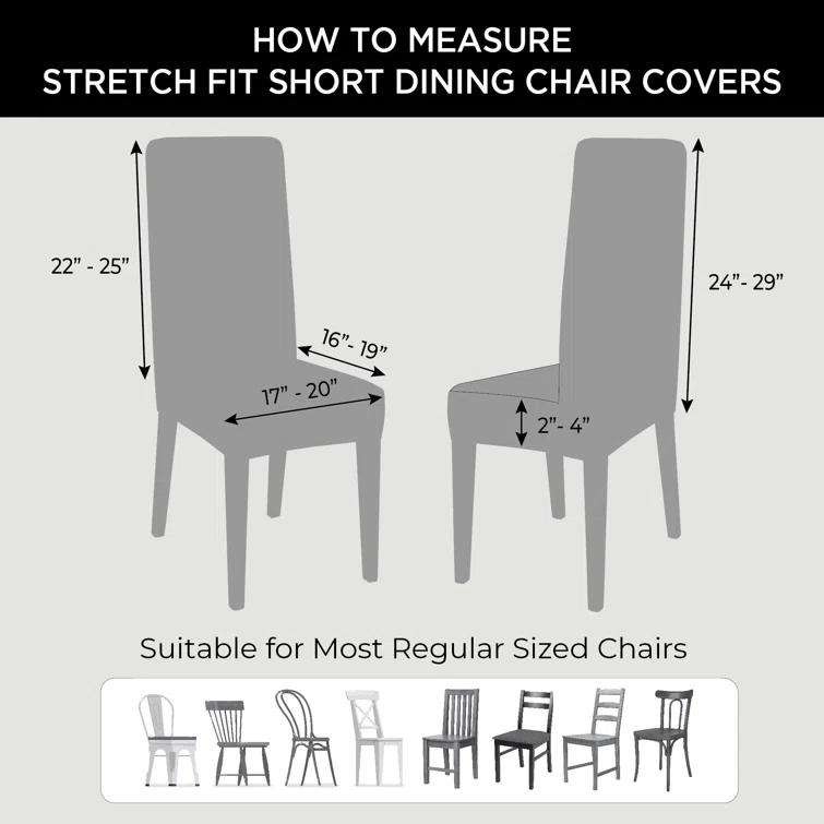 Sure Fit Stretch Pique Box Cushion Dining Chair Slipcover