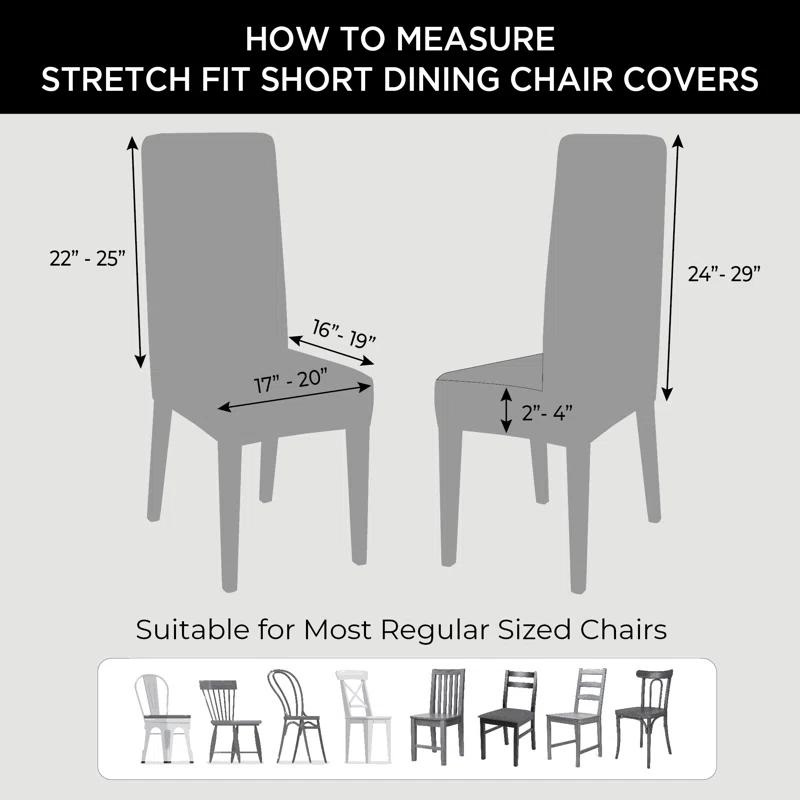 Sure Fit Stretch Pique Box Cushion Dining Chair Slipcover