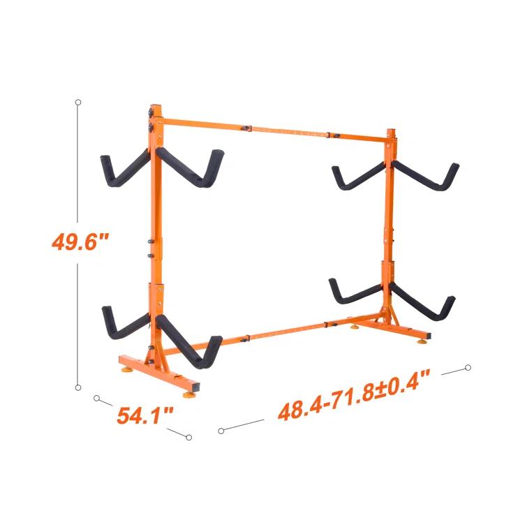 VEVOR Steel Freestanding Adjustable Kayak Rack DLS4G0000000D8BUTV0