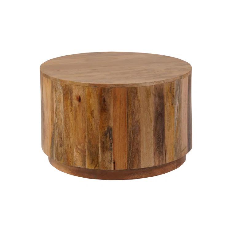 Vivenne Mango Wood Drum Coffee Table