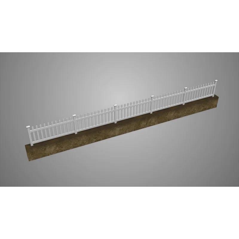 WamBam No-Dig Fence 3ft H x 6ft W (1 Panel + 1 Post) No Dig WamBam Newport Fence Kit, White Vinyl Picket Fence, Easy Install Outdoor Fence for Backyard or Patio, DIY Decorative Fencing, ZP19002