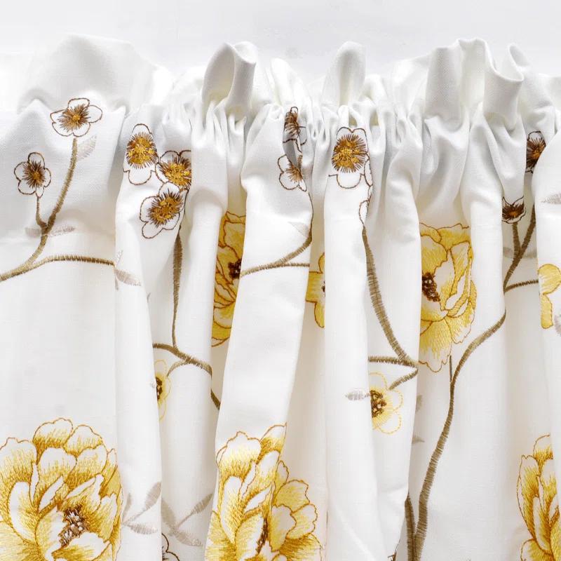 Floral Scalloped 60'' Window Valance