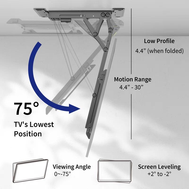 Vivo VIVO Motorized Flip Down Ceiling TV Mount for 40" to 85" Screens