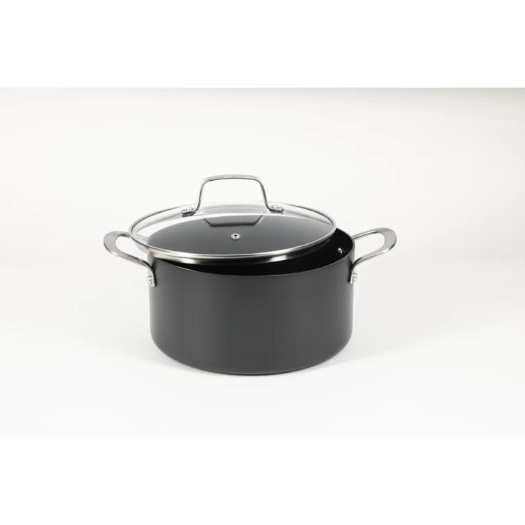 Martha Stewart Martha Stewart Bosworth 10 Piece Hard Anodized Nonstick Aluminum Cookware Set - Black