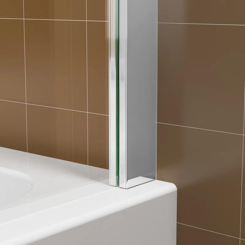 Bossicavelly 36" x 72" Neo-angle Pivot Semi Frameless Corner Shower Enclosure BOPSSD07CH