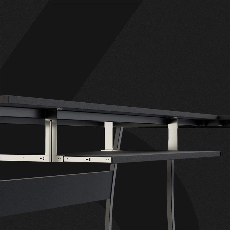Mohawk Group RIF6 L Shaped Modern Computer Office Desk w/ Keyboard Tray, Easy Assembly
