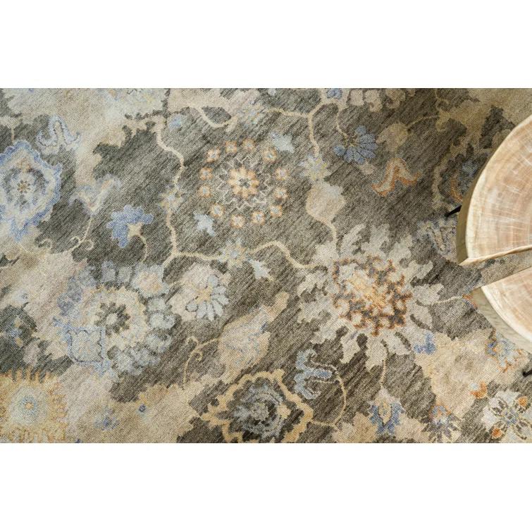 EXQUISITE RUGS Essex Wool Damask Indoor Rug