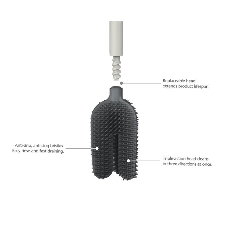 Joseph Joseph Flex 360 Luxe Stainless Steel Toilet Brush