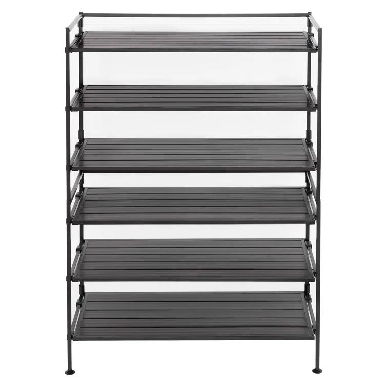 Seville Classics 3-Tier (12 Pair) Stackable Resin Shoe Storage Rack