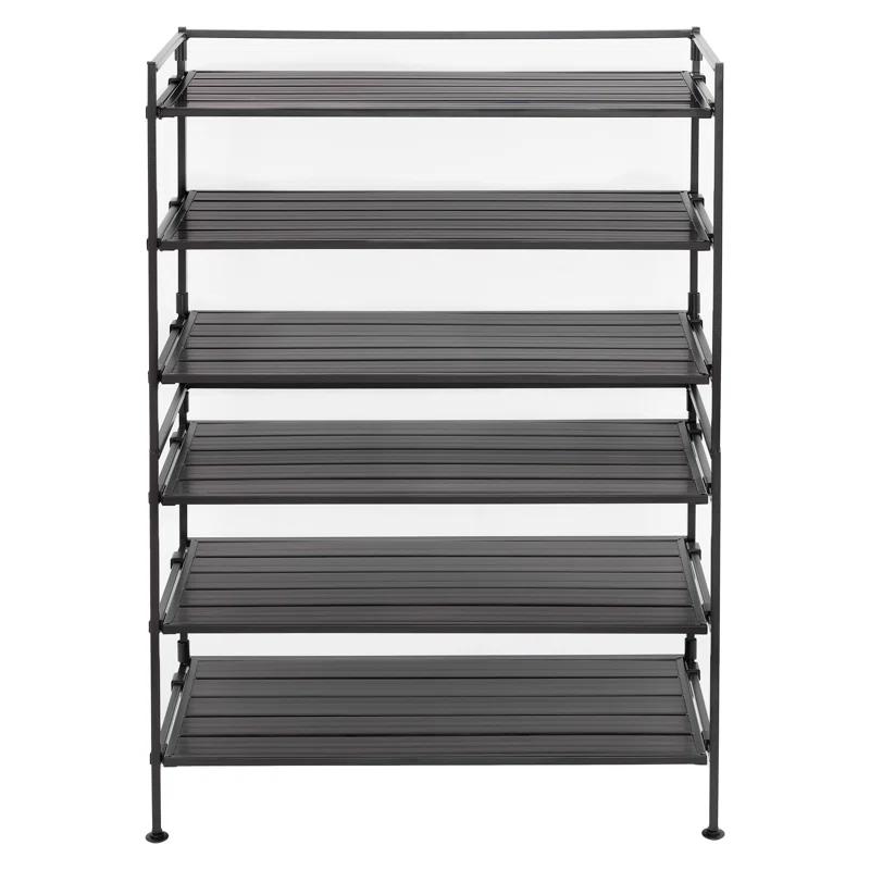 3-Tier (12 Pair) Stackable Resin Shoe Storage Rack