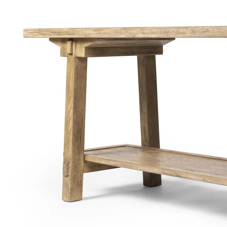 Frony Console Table-Distressed Light Oak