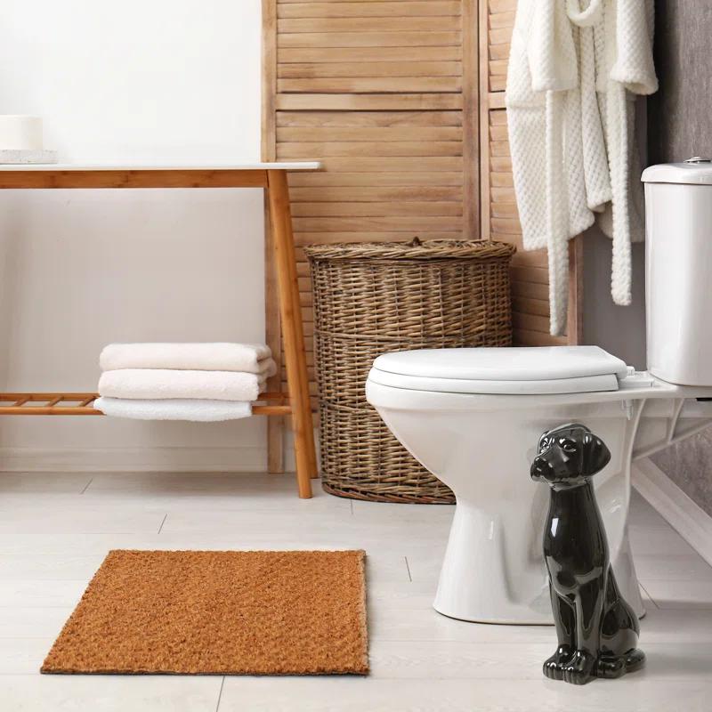 Allure Home Creations Black Lab Ceramic Toilet Brush And Holder by Allure Home Creation
