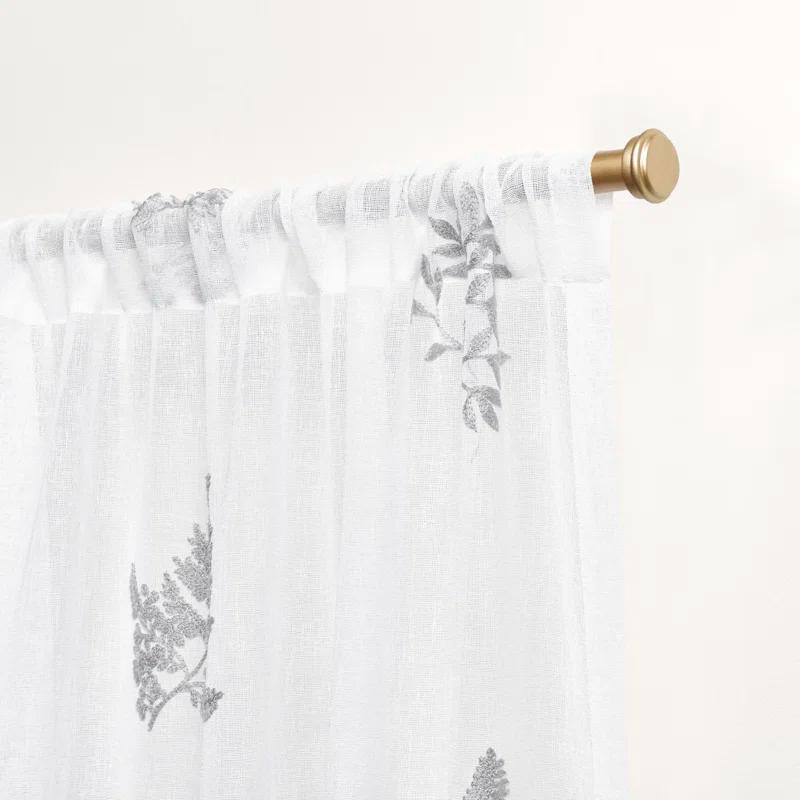 Nicole Miller Nicole Miller New York Mabel Sheer Rod Pocket Curtain Panels Pair (Set of 2)