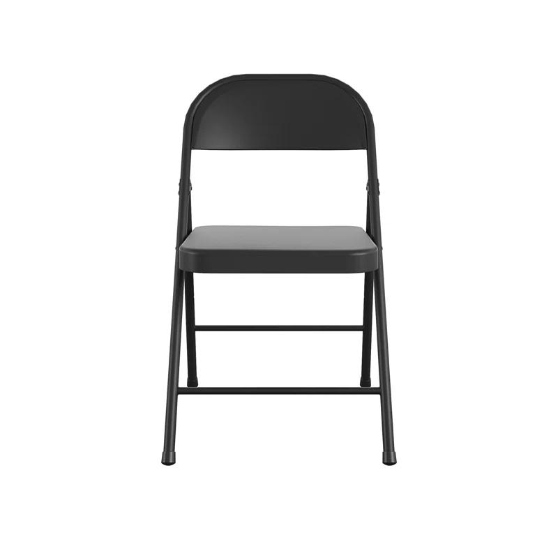 COSCO All Steel Smartfold Folding Chair, 10 Pack, Black (Set of 10)