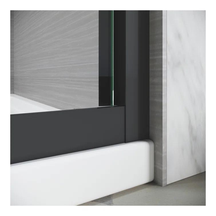 LOONGFIELD Sliding Shower Glass Door 56-60 In. W X 72 In. H, Adjustable Semi Frameless Shower Door, Certified Thick Clear Clear Tempered Glass, 304 Stainless Steel Handles ASTARQ-W2269P144324