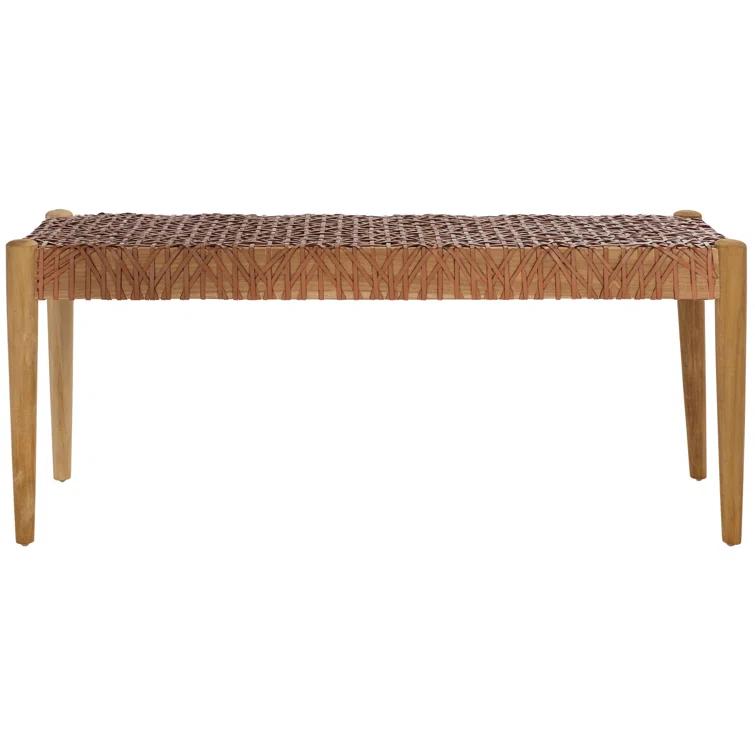 Kazbah 47" Genuine Leather Bench