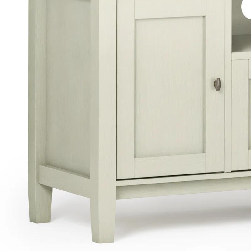 Simpli Home Warm Shaker 72"W Solid Wood TV Stand for TVs up to 80" with 4 Storage Cabinets and 2 Drawers