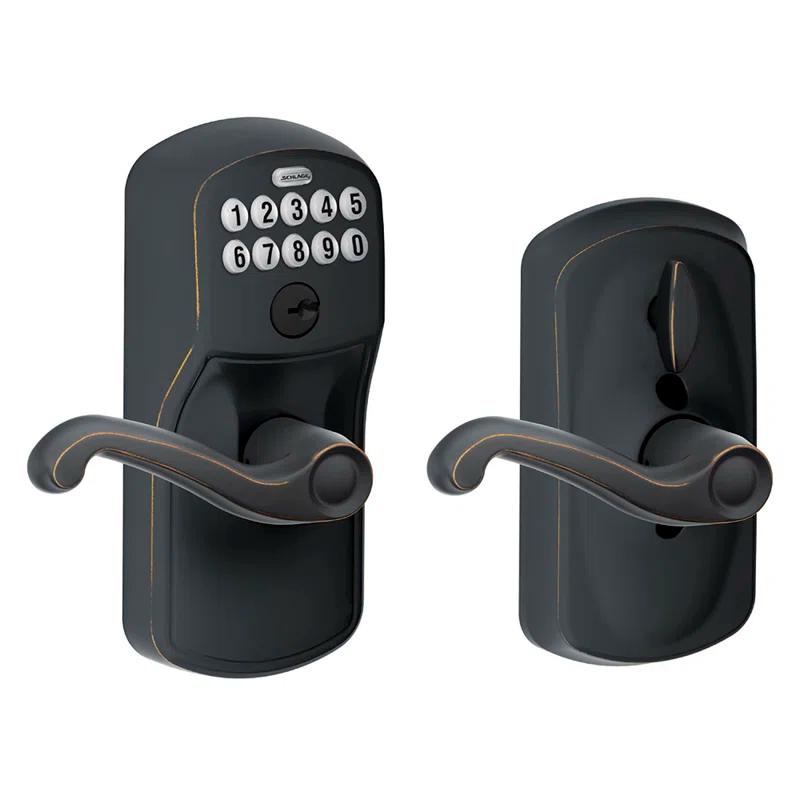 Schlage FE595PLY716FLA Flair Keypad Lever with Plymouth Trim