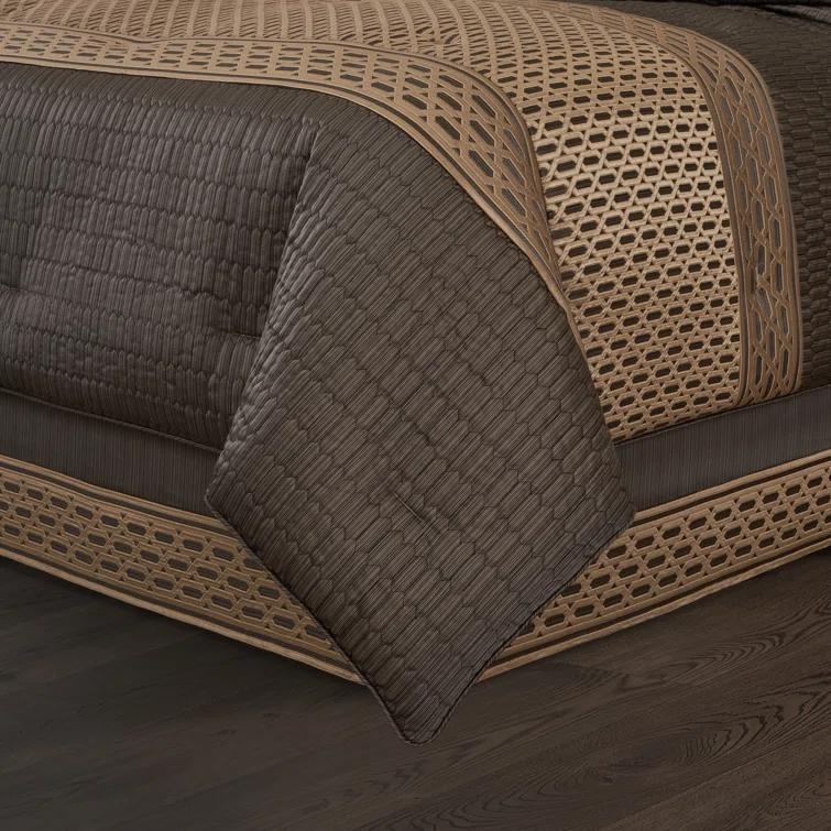 J. Queen New York Metropolitan King 4Pc. Comforter Set Bronze | Perigold