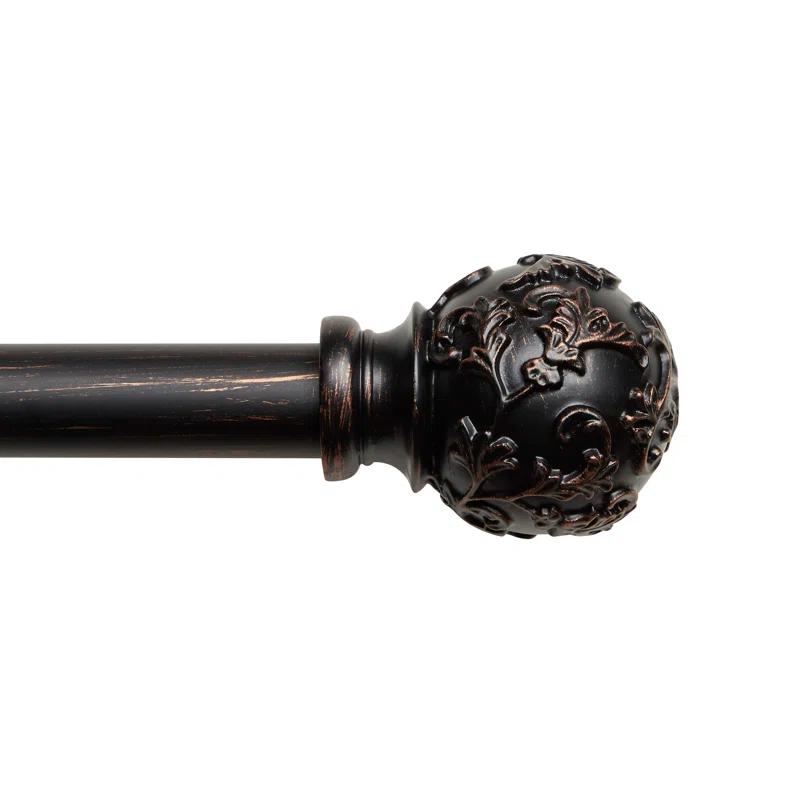 Lark Manor™ Jewett Exclusive Home Vine 1" Curtain Rod and Coordinating Finial Set, Adjustable
