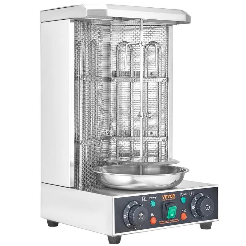 Stellweilan Tessberg Shawarma Grill Machine, 13 lbs Capacity, Chicken Shawarma Cooker Machine with 2 Burners, Electric Vertical Broiler Gyro Rotisserie Oven Doner Kebab Machine, for Home Restaurant Kitchen Parties