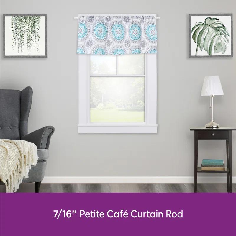 Wayfair Basics Petite Café Ball End Curtain Rod, 28-48" or 48-84" Adjustable Length, 7/16" Dia.