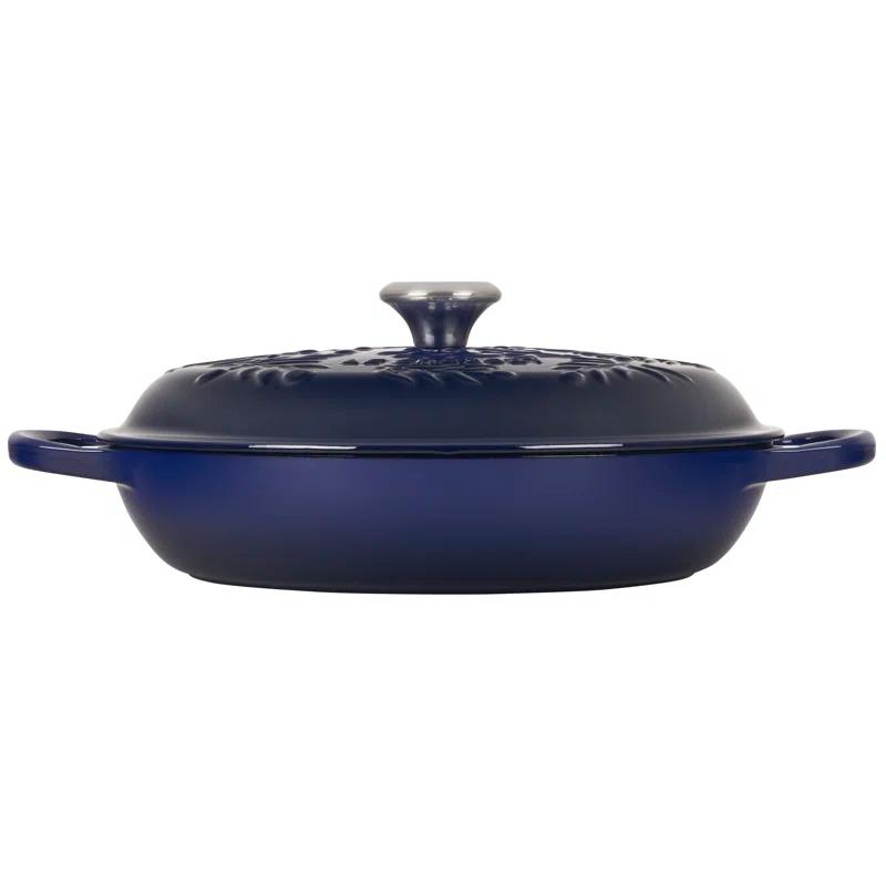 Le Creuset Signature Enameled Cast Iron Olive Branch Collection with Embossed Lid