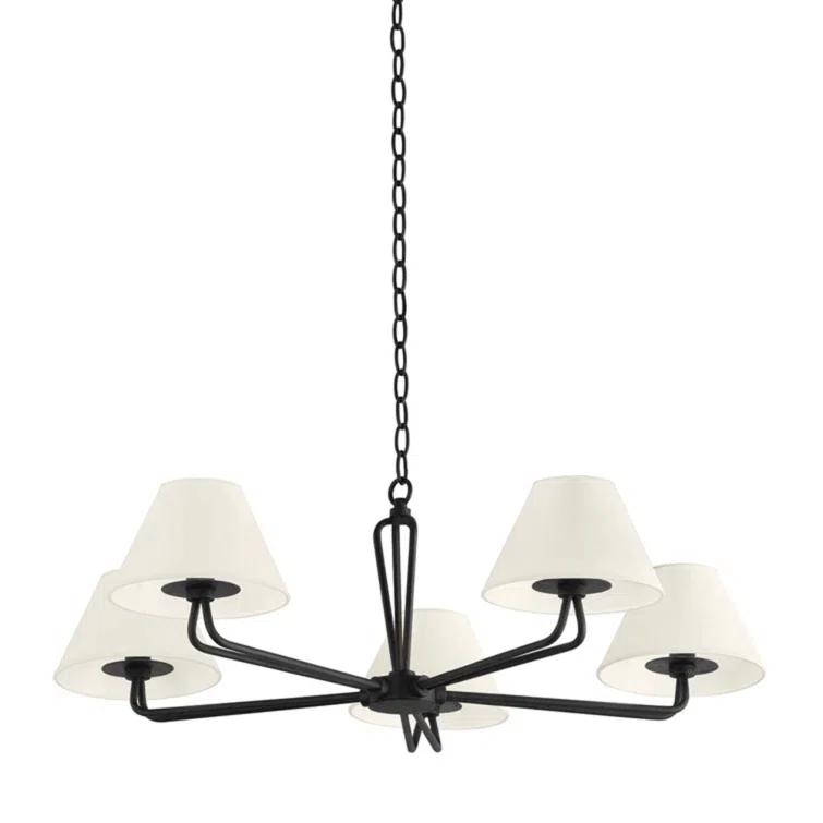 Hayden Chandelier - Black / 5 Light