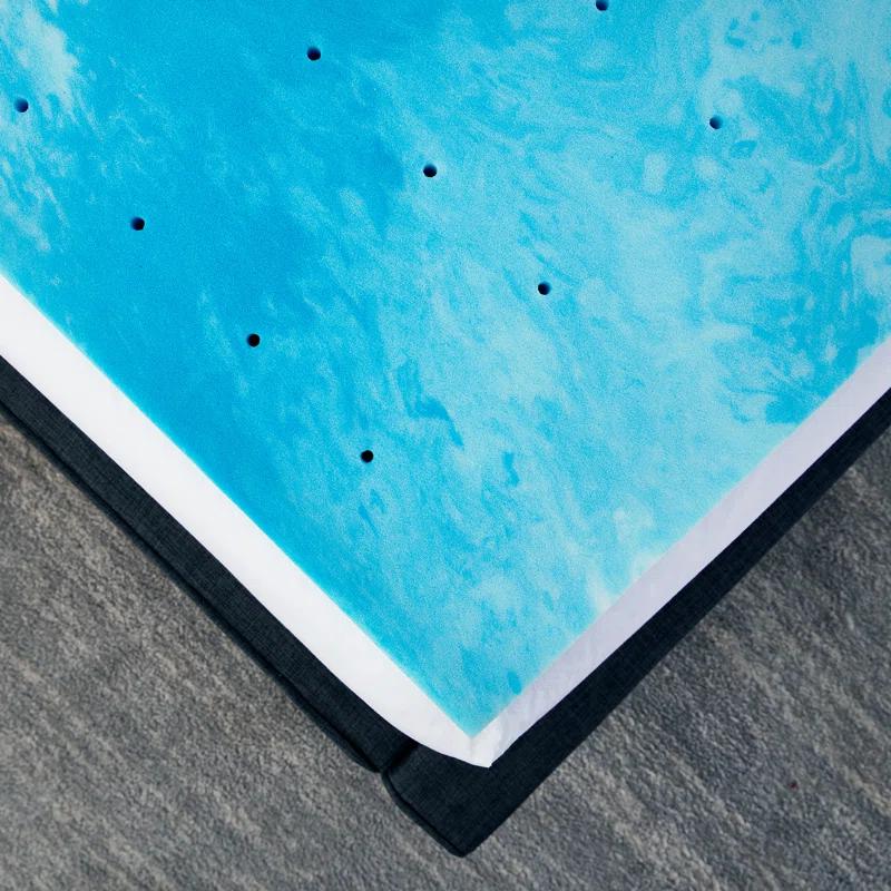BodiPEDIC 2" Gel Swirl Memory Foam Mattress Topper