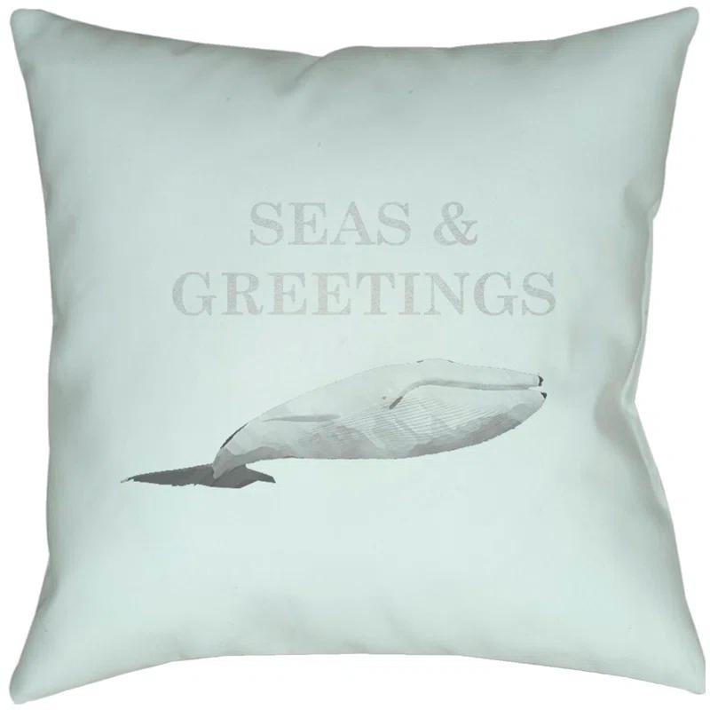 Livabliss Seas And Greetings Indoor/Outdoor Reversible Throw Pillow