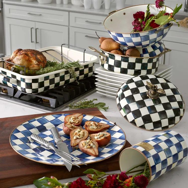 MacKenzie-Childs Check Utensil Crock
