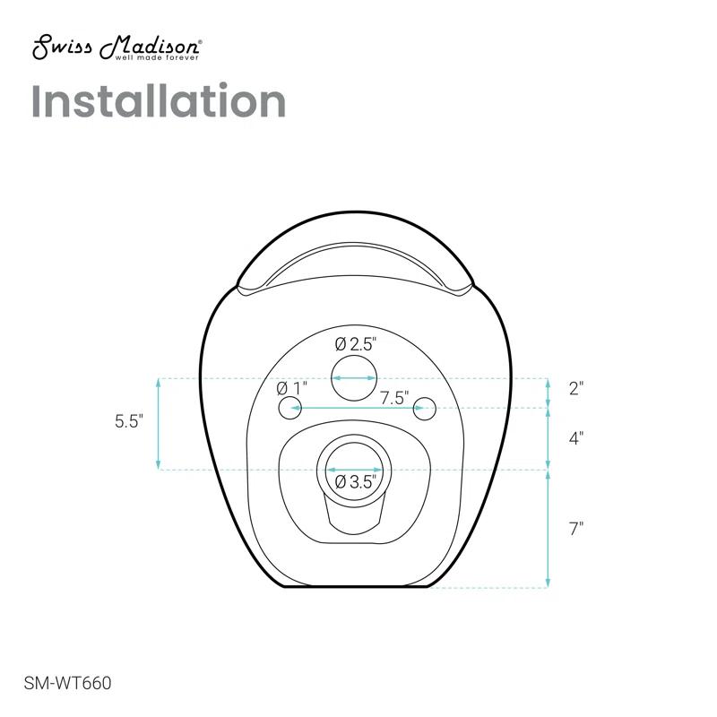 Swiss Madison SM-WT660 Plaisir Wall-Hung Elongated Toilet Bowl