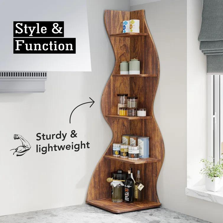 Millwood Pines Arhab Corner Bookcase