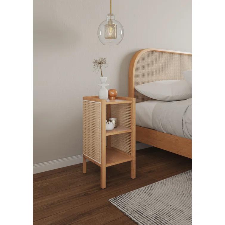 Bayou Breeze Solid Wood Tray Top End Table with Storage & Reviews | AllModern